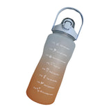 Maxbell Gradient Color Water Bottle with Time Marker Leak Proof for Fitness Hiking D