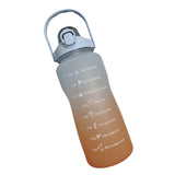 Maxbell Gradient Color Water Bottle with Time Marker Leak Proof for Fitness Hiking D