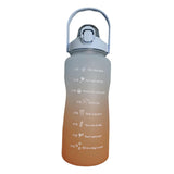 Maxbell Gradient Color Water Bottle with Time Marker Leak Proof for Fitness Hiking D