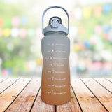 Maxbell Gradient Color Water Bottle with Time Marker Leak Proof for Fitness Hiking D