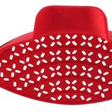Maxbell Pot Drainer Strainer Sieve Filter Pasta Clip On Pot Pan Plastic  Red