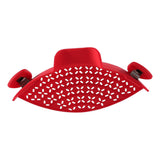 Maxbell Pot Drainer Strainer Sieve Filter Pasta Clip On Pot Pan Plastic  Red