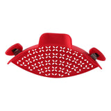 Maxbell Pot Drainer Strainer Sieve Filter Pasta Clip On Pot Pan Plastic  Red