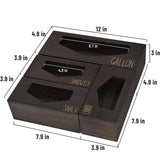 Maxbell Ziplocks Bag Storage Organizer 4 Slots Keep Tidy Non Slip for Kitchen Drawer brown