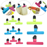 Maxbell Airtight Chip Bag Clips for Bread Candy Bags Snacks Chip Coffee Bags 12Pcs B