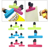 Maxbell Airtight Chip Bag Clips for Bread Candy Bags Snacks Chip Coffee Bags 12Pcs B