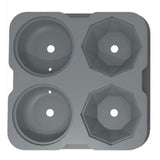 Maxbell Rose Diamond Shape Ice Mold Ice Maker Reusable Ice Tray with Lid Gray