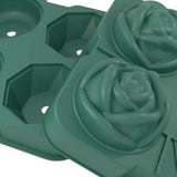 Maxbell Rose Diamond Shape Ice Mold Ice Maker Reusable Ice Tray with Lid Gray