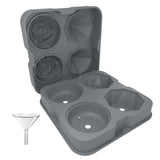 Maxbell Rose Diamond Shape Ice Mold Ice Maker Reusable Ice Tray with Lid Gray