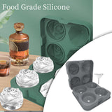 Maxbell Rose Diamond Shape Ice Mold Ice Maker Reusable Ice Tray with Lid Gray