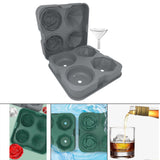 Maxbell Rose Diamond Shape Ice Mold Ice Maker Reusable Ice Tray with Lid Gray