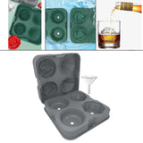 Maxbell Rose Diamond Shape Ice Mold Ice Maker Reusable Ice Tray with Lid Gray