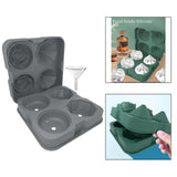 Maxbell Rose Diamond Shape Ice Mold Ice Maker Reusable Ice Tray with Lid Gray