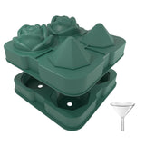 Maxbell Rose Diamond Shape Ice Mold Ice Maker Reusable Ice Tray with Lid Green