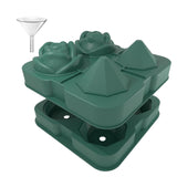 Maxbell Rose Diamond Shape Ice Mold Ice Maker Reusable Ice Tray with Lid Green
