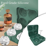 Maxbell Rose Diamond Shape Ice Mold Ice Maker Reusable Ice Tray with Lid Green