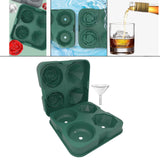 Maxbell Rose Diamond Shape Ice Mold Ice Maker Reusable Ice Tray with Lid Green