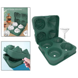 Maxbell Rose Diamond Shape Ice Mold Ice Maker Reusable Ice Tray with Lid Green