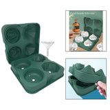 Maxbell Rose Diamond Shape Ice Mold Ice Maker Reusable Ice Tray with Lid Green