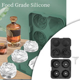 Maxbell Rose Diamond Shape Ice Mold Ice Maker Reusable Ice Tray with Lid Black