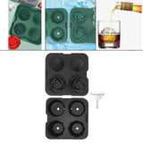 Maxbell Rose Diamond Shape Ice Mold Ice Maker Reusable Ice Tray with Lid Black