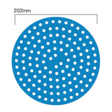 Maxbell Silicone Air Fryer Liner Non Stick Steamer Pad  8in Round Blue