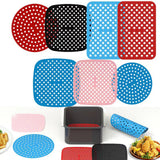 Maxbell Silicone Air Fryer Liner Non Stick Steamer Pad  8in Round Blue