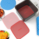 Maxbell Silicone Air Fryer Liner Non Stick Steamer Pad  8in Round Blue