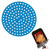 Maxbell Silicone Air Fryer Liner Non Stick Steamer Pad  8in Round Blue