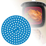 Maxbell Silicone Air Fryer Liner Non Stick Steamer Pad  8in Round Blue