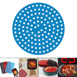 Maxbell Silicone Air Fryer Liner Non Stick Steamer Pad  8in Round Blue