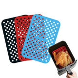 Maxbell Silicone Air Fryer Liner Non Stick Steamer Pad  8.5in Square Pink