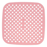 Maxbell Silicone Air Fryer Liner Non Stick Steamer Pad  8.5in Square Pink