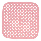 Maxbell Silicone Air Fryer Liner Non Stick Steamer Pad  8.5in Square Pink