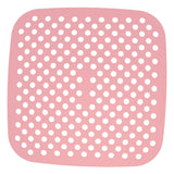 Maxbell Silicone Air Fryer Liner Non Stick Steamer Pad  8.5in Square Pink