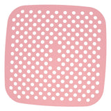 Maxbell Silicone Air Fryer Liner Non Stick Steamer Pad  8.5in Square Pink