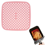 Maxbell Silicone Air Fryer Liner Non Stick Steamer Pad  8.5in Square Pink