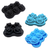 Maxbell Rose Shape Ice Block Mold Whisky Wine Cool Down Ice Maker 4 grid blue