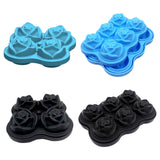Maxbell Rose Shape Ice Block Mold Whisky Wine Cool Down Ice Maker 4 grid blue