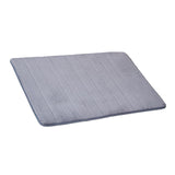 Maxbell Soft Floor Mat Machine Washable Water Absorbent Anti Skid for Door Counter Grey 50x80cm