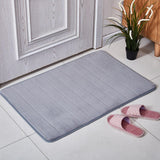 Maxbell Soft Floor Mat Machine Washable Water Absorbent Anti Skid for Door Counter Grey 50x80cm