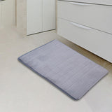 Maxbell Soft Floor Mat Machine Washable Water Absorbent Anti Skid for Door Counter Grey 50x80cm