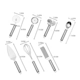 Maxbell 13Pcs Pizza Peel Set Pizza Cutter Pizza Spatula for Kitchen Slicer Home