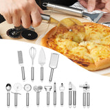 Maxbell 13Pcs Pizza Peel Set Pizza Cutter Pizza Spatula for Kitchen Slicer Home