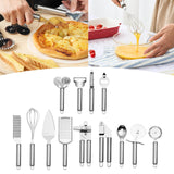 Maxbell 13Pcs Pizza Peel Set Pizza Cutter Pizza Spatula for Kitchen Slicer Home