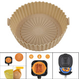 Maxbell Air Fryer Silicone Pot Heat Resistant for 8.5inch Air Fryer Liners  Mustard
