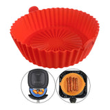 Maxbell Air Fryer Silicone Pot Heat Resistant for 8.5inch Air Fryer Liners Red