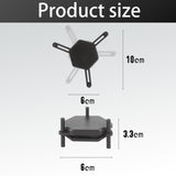 Maxbell 6pcs Cup Stacking Rack Set Kitchen Cabinet Shelf Mug Organizer Black