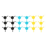 Maxbell 6pcs Cup Stacking Rack Set Kitchen Cabinet Shelf Mug Organizer Black