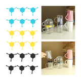 Maxbell 6pcs Cup Stacking Rack Set Kitchen Cabinet Shelf Mug Organizer Black